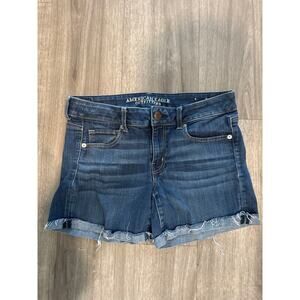 American Eagle Super Stretch Cut Off Jean Shorts Women's Size 8